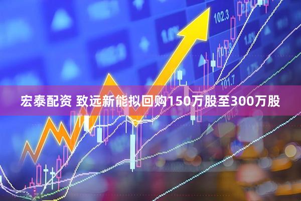 宏泰配资 致远新能拟回购150万股至300万股