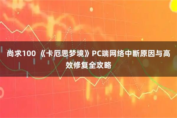 尚求100 《卡厄思梦境》PC端网络中断原因与高效修复全攻略