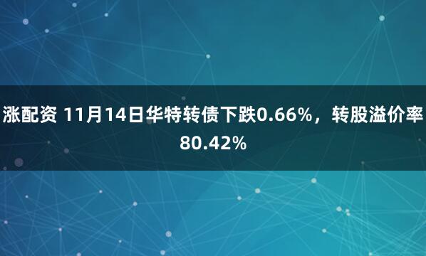涨配资 11月14日华特转债下跌0.66%，转股溢价率80.42%